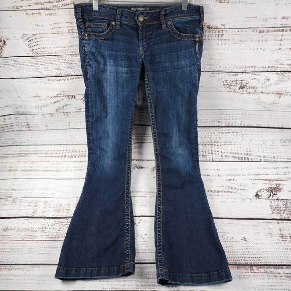 Silver Jeans Camden Rose Bell W32 L31 Women's Flare Stretch Denim Medium Wash - Picture 1 of 9